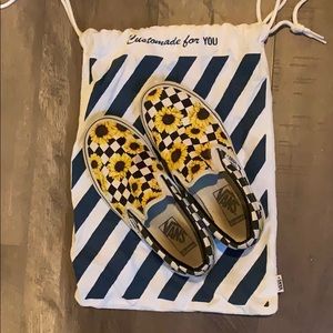 Custom Sunflower/checkered vans